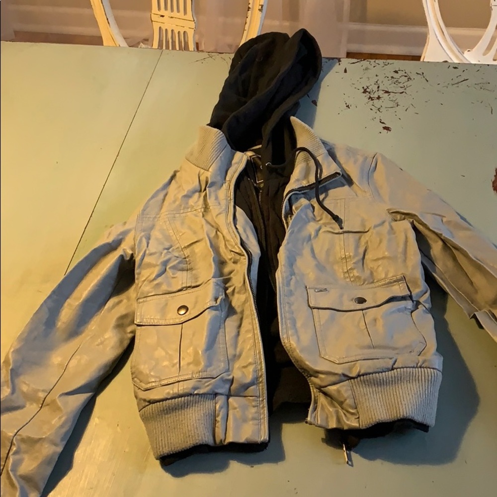 Obey jacket gray and black